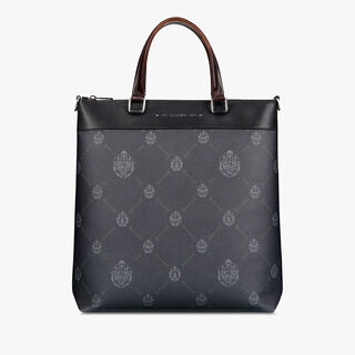 Passenger Vertical Canvas And Leather Tote Bag, BLACK + TDM INTENSO, hi-res