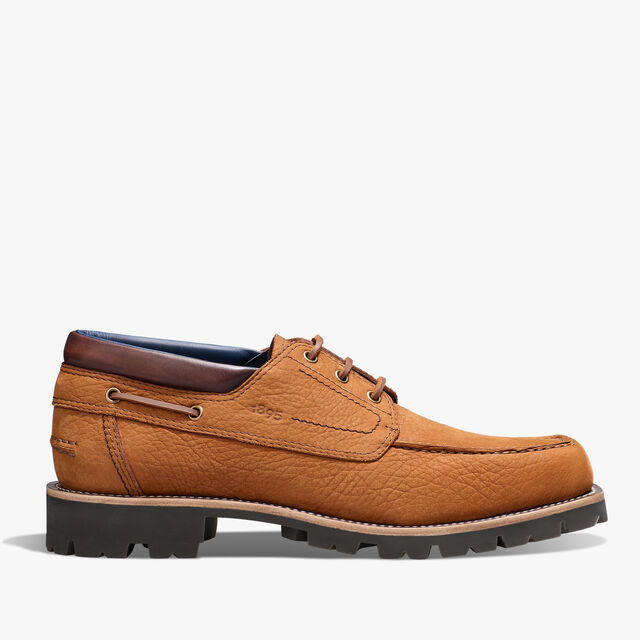 Grand Chemin Nubuck Leather Derby, WALNUT BROWN, hi-res 1