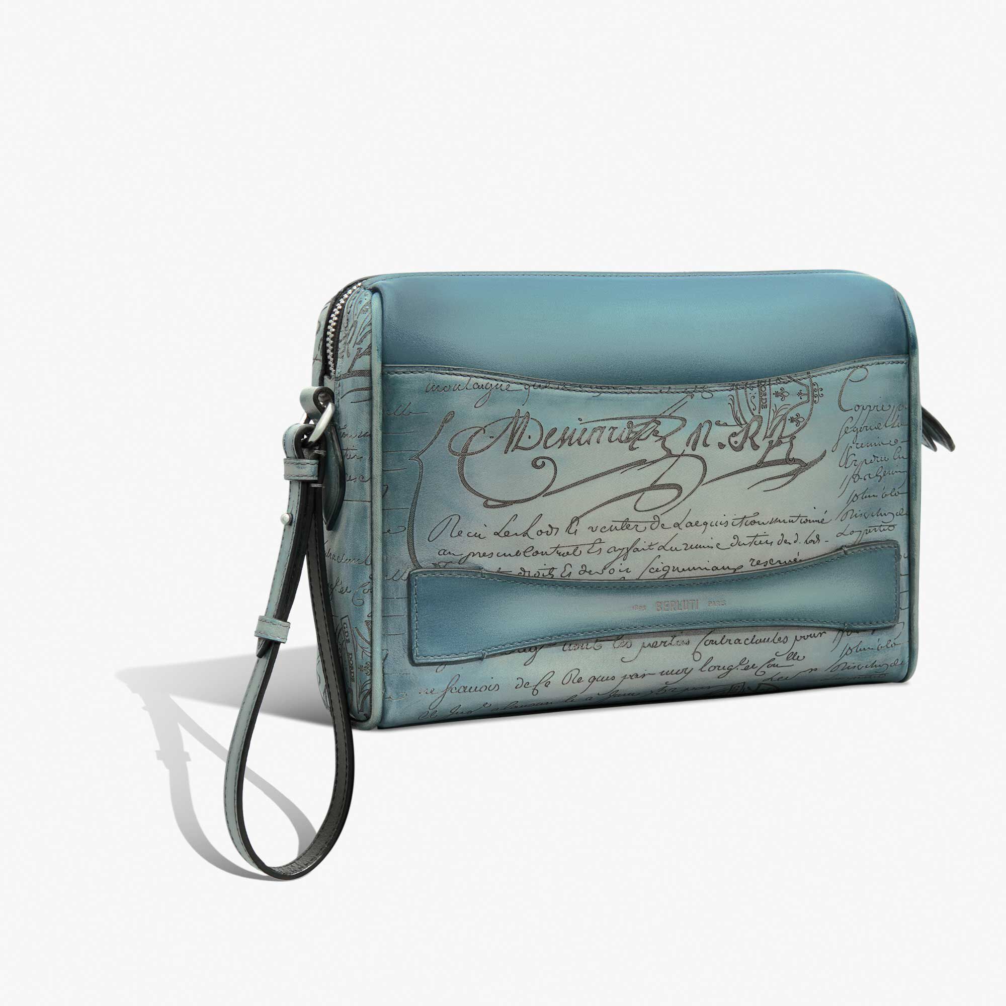 ローズウッド グラディアント スクリットレザー ポーチ