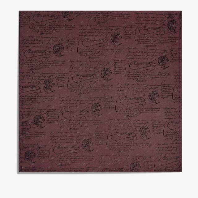 Micro Pattern Handkerchief With Scritto Background, ST EMILION, hi-res 1
