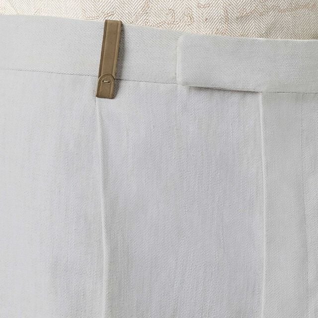 Formal Pleated Shorts, WHITE CANVAS, hi-res 6