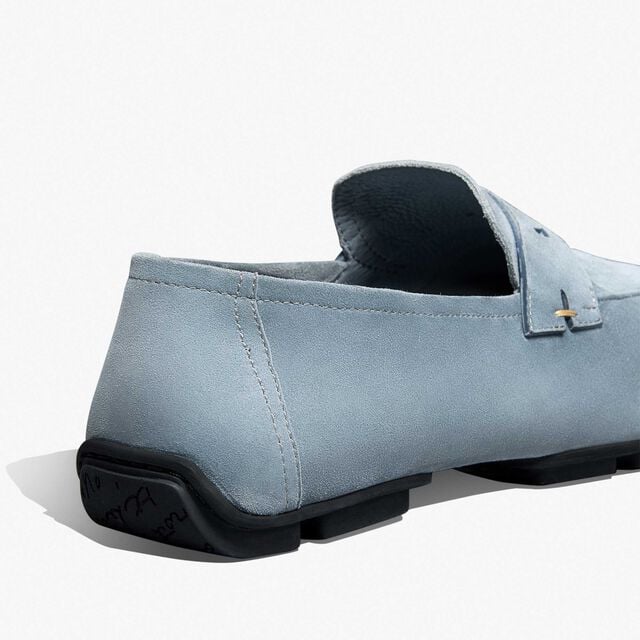 Lorenzo Drive Camoscio皮革乐福鞋, STONE DENIM, hi-res 5