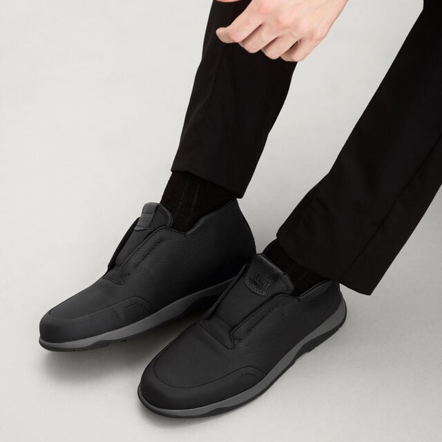 Echappee Soft Grained Calf Leather Slip-On, BLACK, hi-res 2
