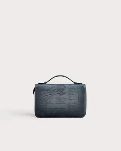 Itauba Wide Zipped Pouch, Blu Minerale, hi-res
