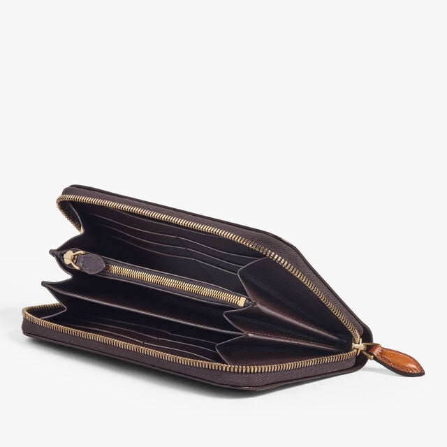 Itauba Gradiant Long Zipped Wallet In Scritto Leather, FIAMMA, hi-res 2