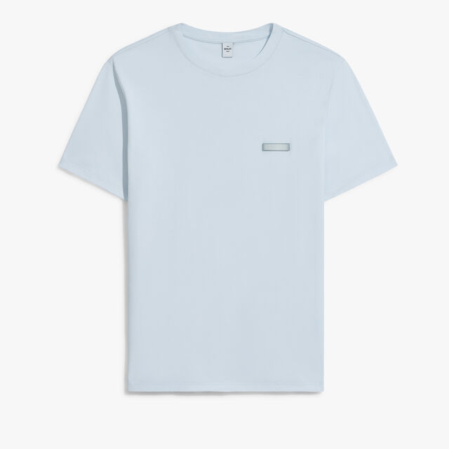 Leather Tab T-Shirt, SKY BLUE, hi-res 1