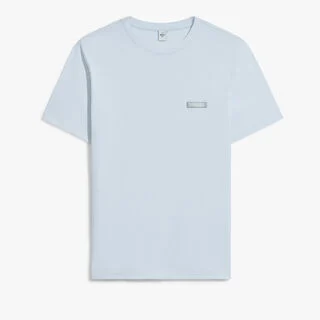 Leather Tab T-Shirt, SKY BLUE, hi-res