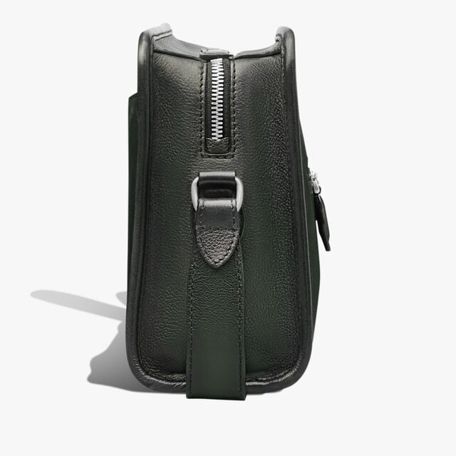 Journalier Scritto Leather Messenger, NERO VERDE, hi-res 4