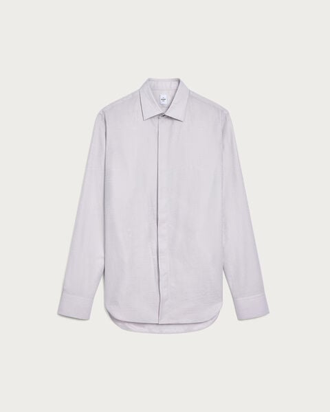 アンディ スクリットパターン シャツ, Icy Grey, hi-res