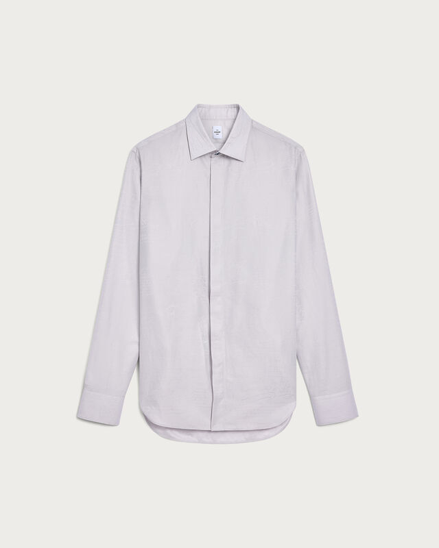 Andy Scritto Pattern Shirt, Icy Grey, hi-res