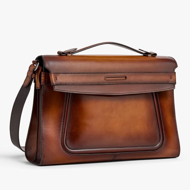 Andy Messenger Leather Briefcase, CACAO INTENSO, hi-res 6