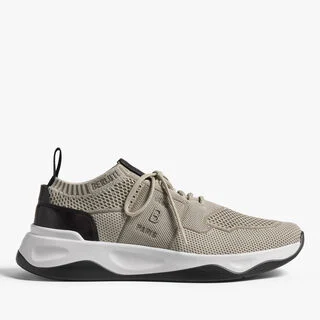 Shadow Knit And Leather Sneaker, SAND, hi-res