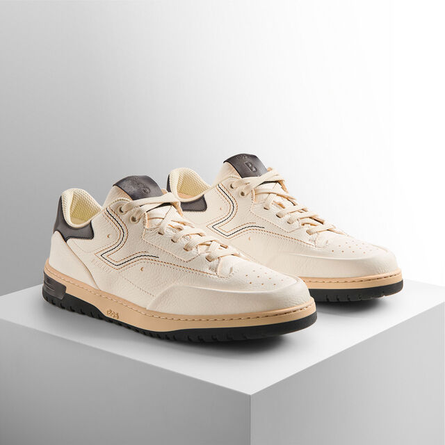 Playoff Deer Leather Sneaker, WHITE, hi-res 9