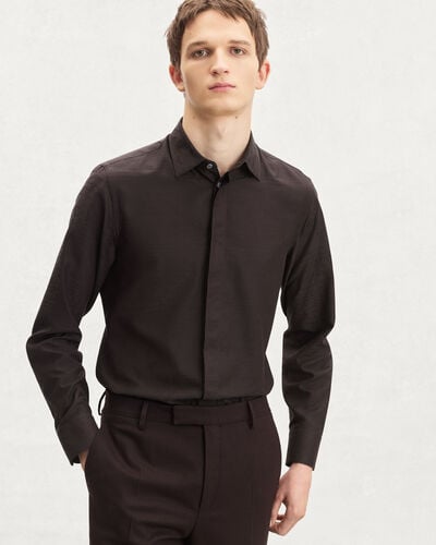 Andy Scritto Pattern Shirt, Earth Brown, hi-res