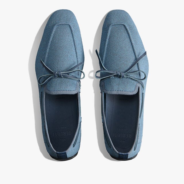 Lorenzo Drive Linen Knit Loafer, SOFT BLUE, hi-res 3
