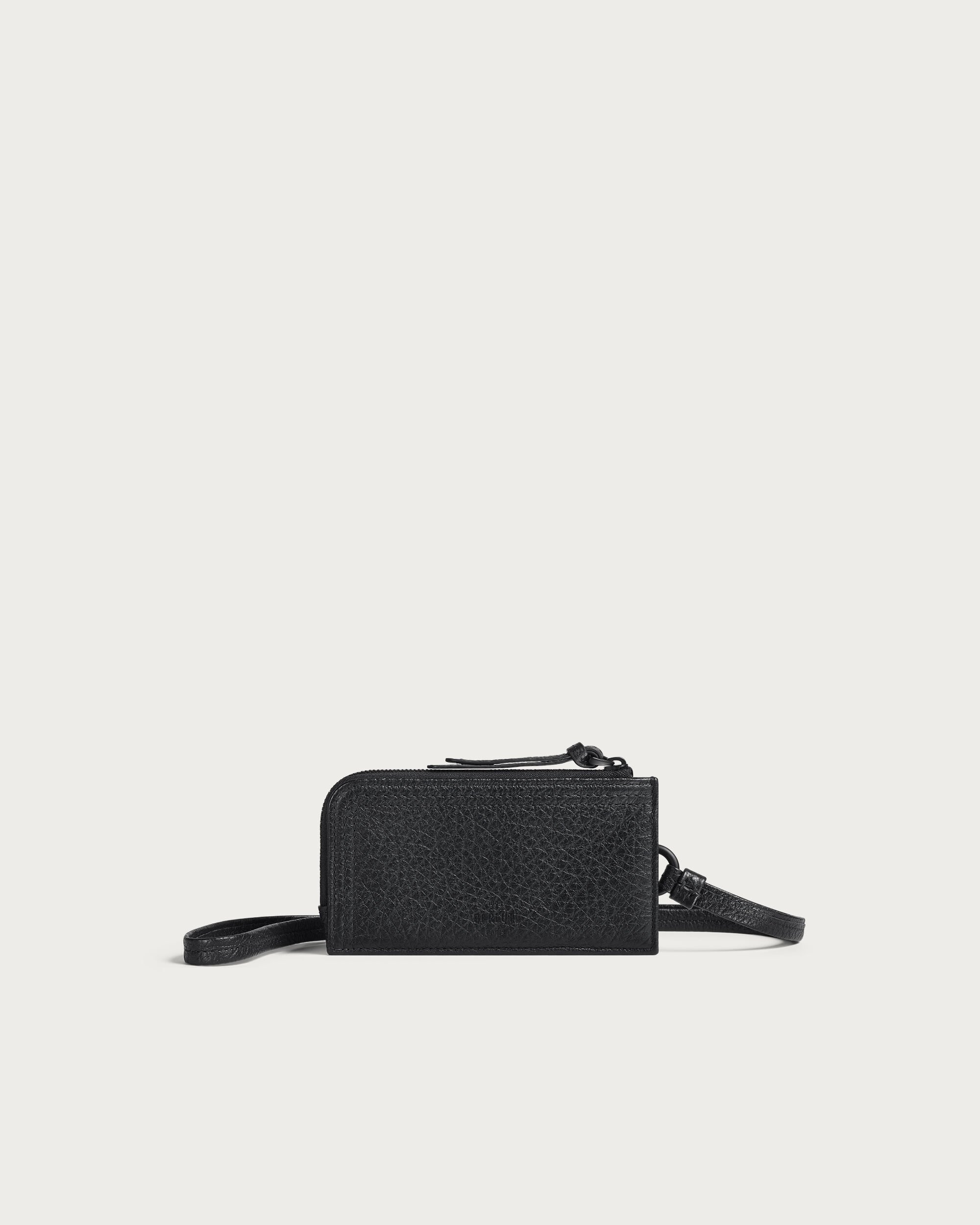 Koa Maxi Strap Zipped Card Holder, Deep Black, hi-res