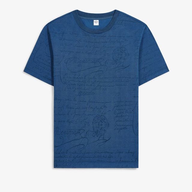 Scritto Pique T-shirt, PACIFIC BLUE, hi-res 1