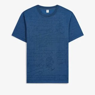 Scritto Pique T-shirt, PACIFIC BLUE, hi-res