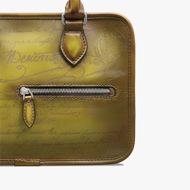 Un Jour Gulliver Scritto Leather Messenger, JUNGLE GREEN, hi-res 5
