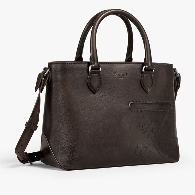 Toujours XS Tote Bag In Scritto Leather, SELVA OSCURA, hi-res 6