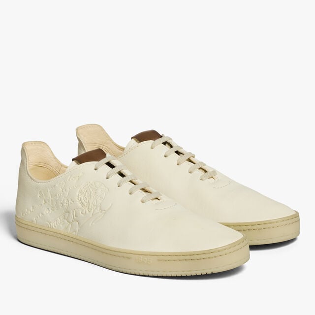 Sneaker Eden En Cuir Scritto, WHITE, hi-res 4