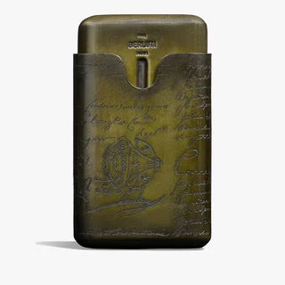 Cigar Case 4 Scritto Leather, NERO CAVIAR, hi-res
