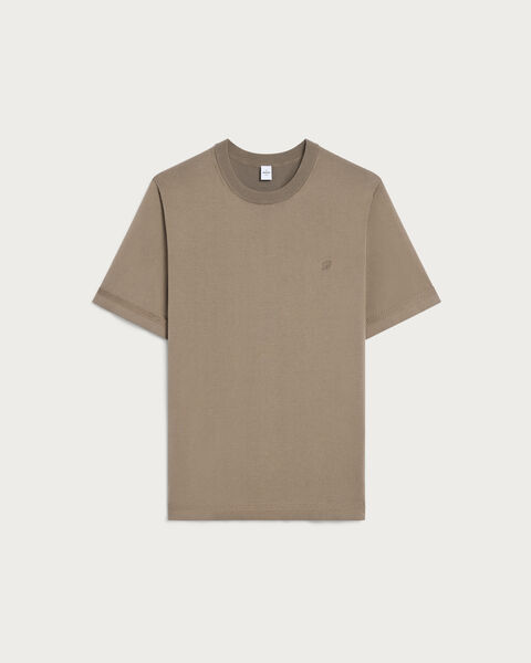 B-Thabor Embroidery Short-Sleeves Crewneck, Sepia, hi-res