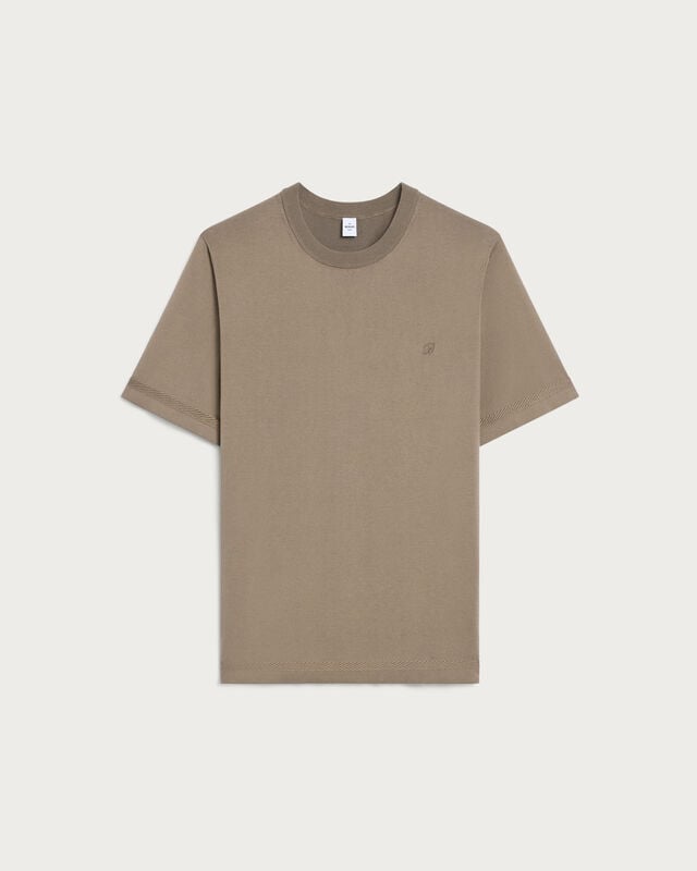 B-Thabor Embroidery Short-Sleeves Crewneck, Sepia, hi-res