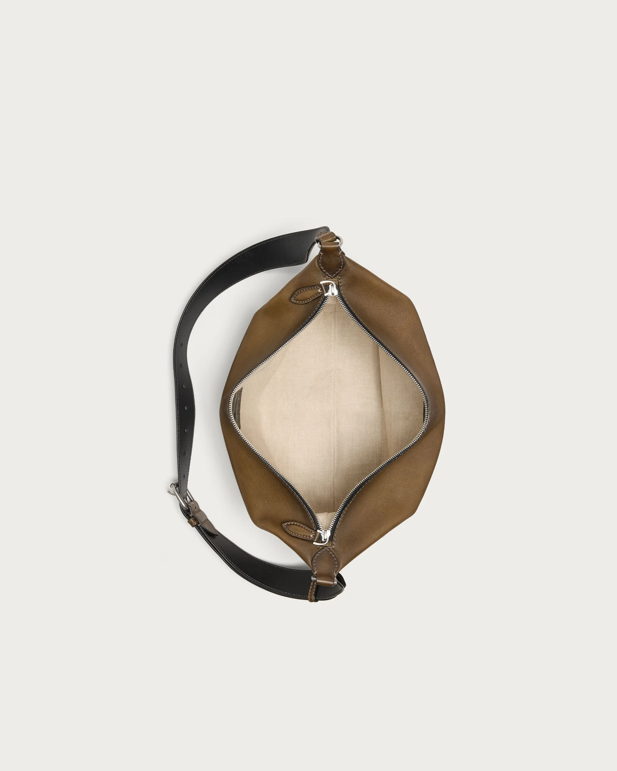 Sac Bandoulière Toujours Soft Zipped Hobo, Dark Kaki, hi-res
