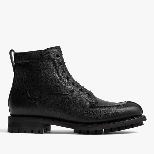 New Oslo粒面小牛皮靴 , BLACK, hi-res 1