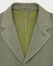Double Face Coat with Leather Detail, Kaki & Internal Giant Scritto, Image 2