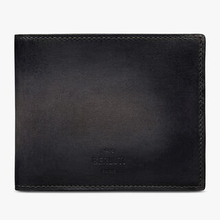 Makore Slim Leather Wallet, NERO GRIGIO, hi-res