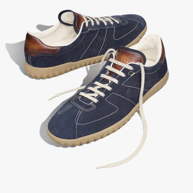 Trainer Suede Calf Sneaker, NAVY, hi-res 7