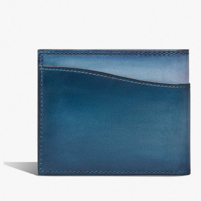 Makore Slim Scritto Leather Compact Wallet, IRIS, hi-res 2