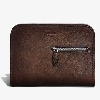 Journalier Trio Scritto Leather Messenger, SOFT BROWN, hi-res
