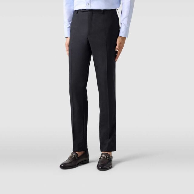 Classic Wool Slim Pants, COLD NIGHT BLUE, hi-res 2
