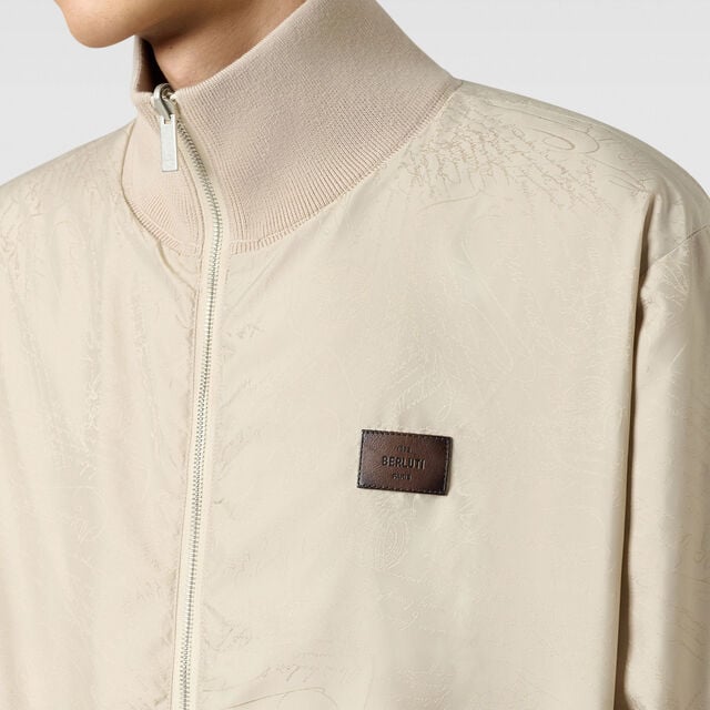 Blouson Reversible en Laine & Nylon Scritto, NATURAL BEIGE, hi-res 5