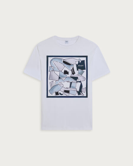 Optical White & Shoe Pattern Blu