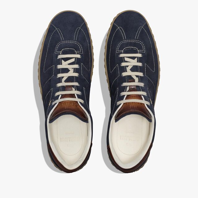 Trainer Suede Calf Sneaker, NAVY, hi-res 3