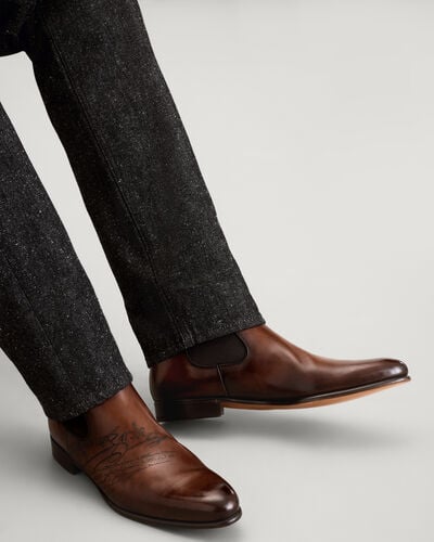 Galet Cursive Chelsea Boot, Ebano, hi-res