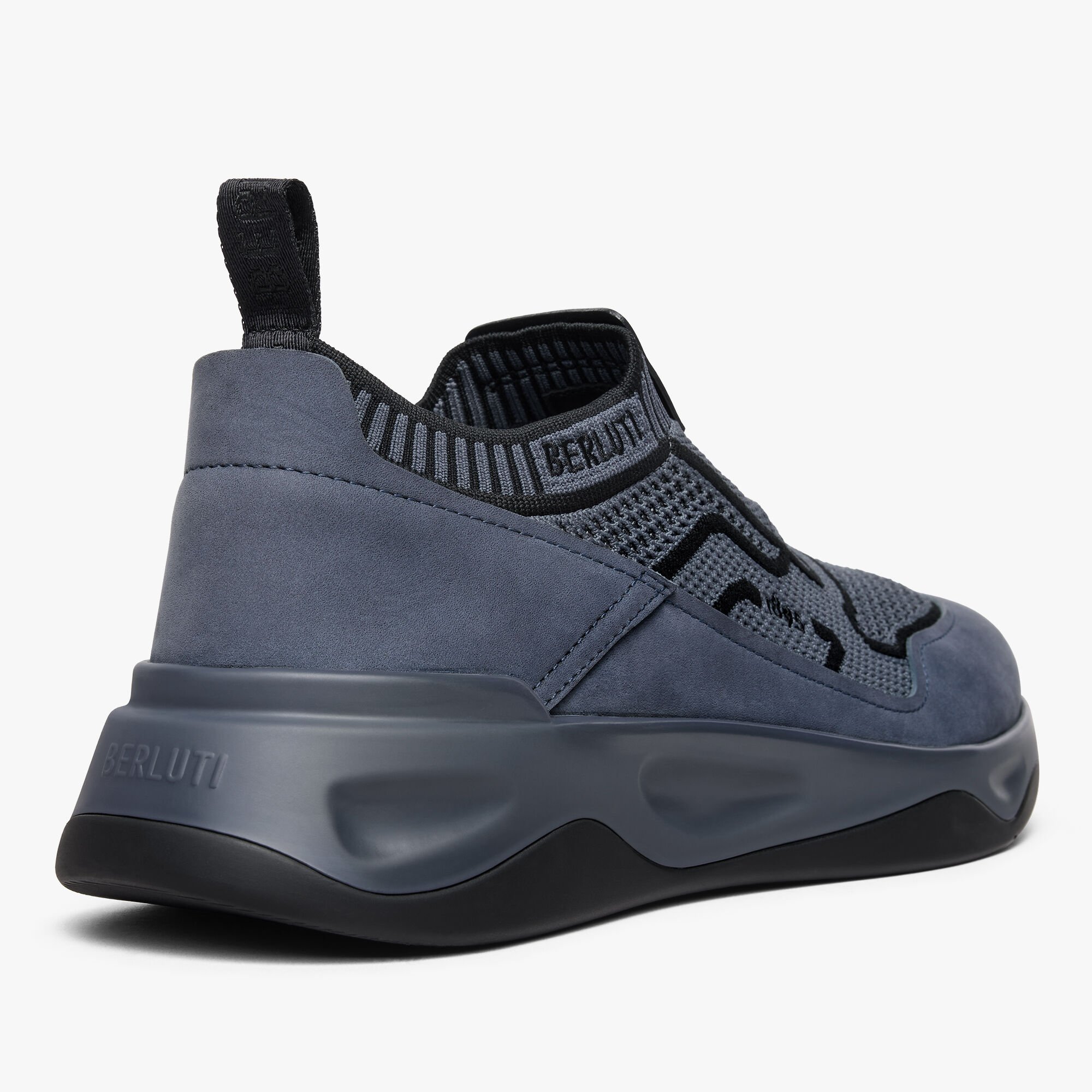 Shadow Knit, Nubuck Calf And Lagoon Calf Sneaker | Berluti US