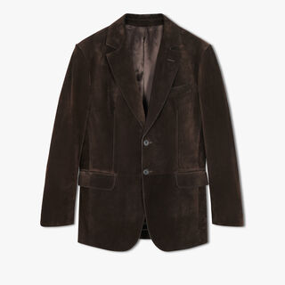 NUBUCK BLAZER, EARTH BROWN, hi-res