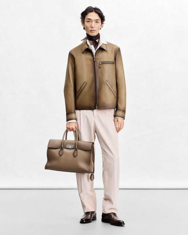 Leather Patina Un Jour Blouson, Fiamma Brass, hi-res