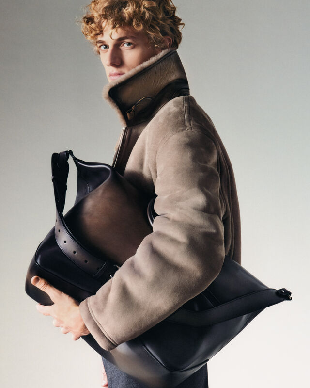 Shearling Blouson, GRAY BEIGE, hi-res 2