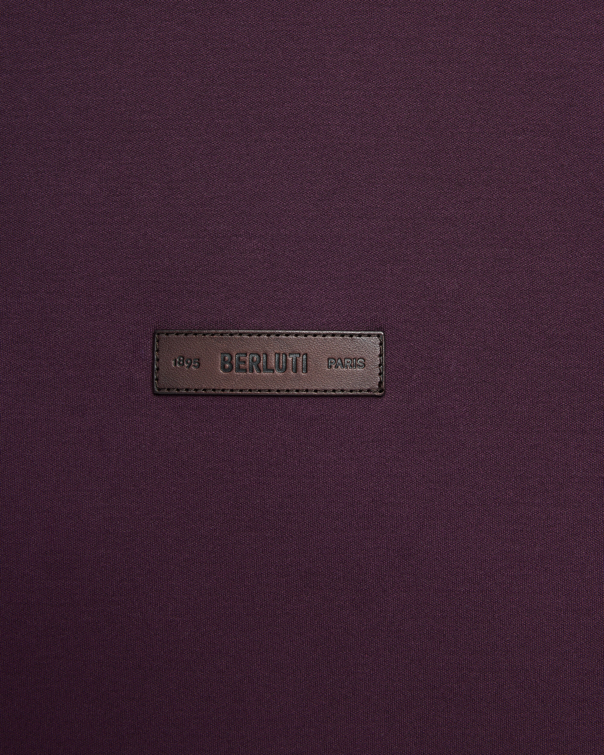Leather Detail T-shirt, Purple Grape, hi-res