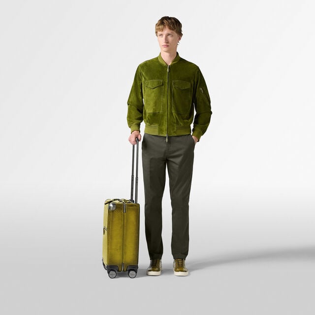 Formula 1005 Scritto Leather Rolling Suitcase, JUNGLE GREEN, hi-res 7