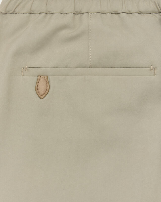 Pantalon D&eacute;contract&eacute; avec D&eacute;tail en Cuir, Salvia, hi-res