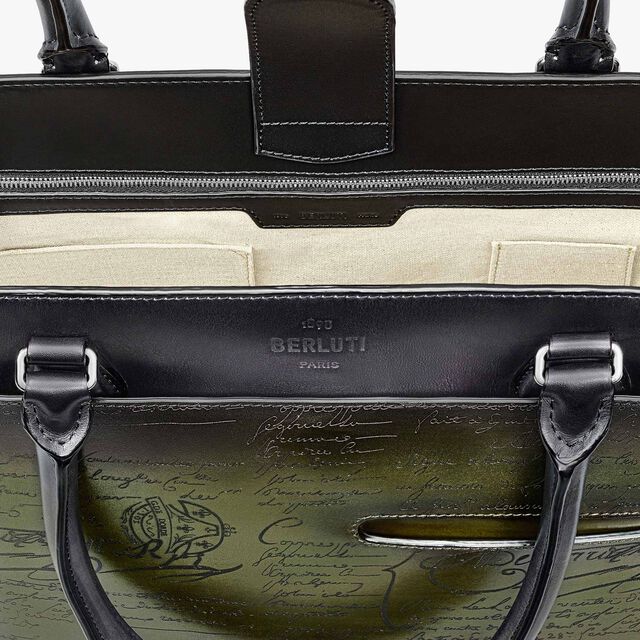 Toujours Mini Gradiant Scritto Leather Tote Bag, NERO GRIGIO + NERO CAVIAR, hi-res 7