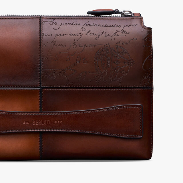 Tersio Scritto Leather Pouch, CACAO INTENSO, hi-res 7