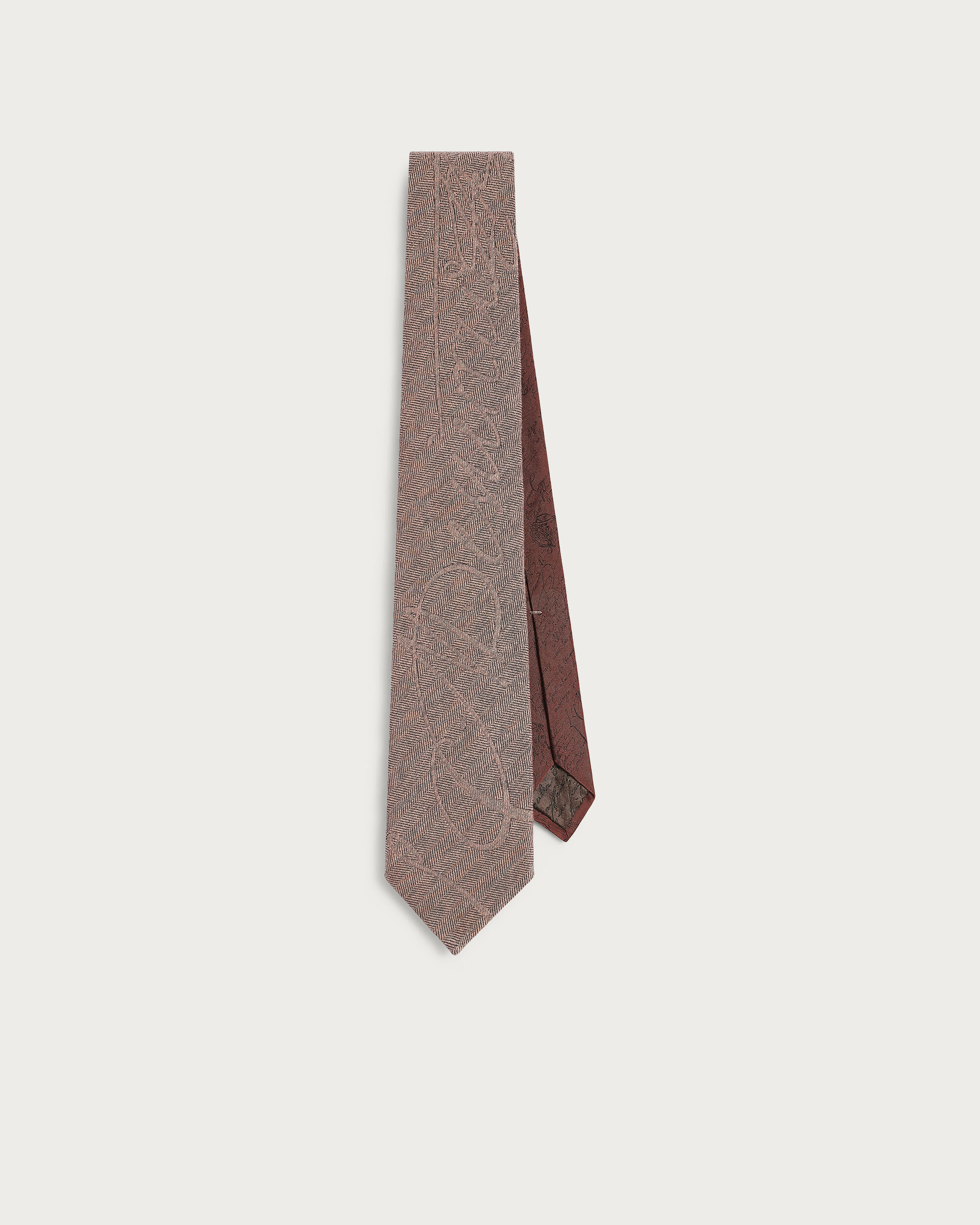 Giant Scritto Pattern Herringbone Tie, Vintage Rose, hi-res
